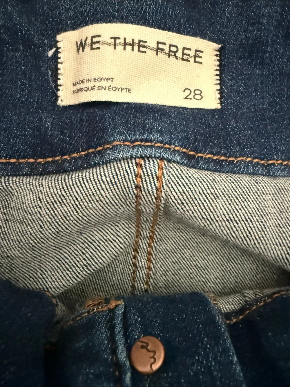 Free People We The Free Jayde Crop Flare Dark Blue Jeans Size 28